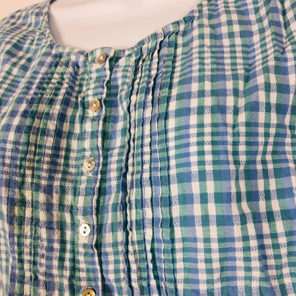 Preswick & Moore Cotton mother of pearl button front tank top 3X - Picture 12 of 14